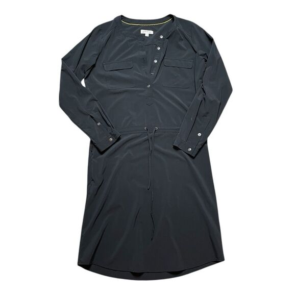 ORVIS Pack and Go Black Long Sleeve Button-Up Dress Size XS - Picture 2 of 8